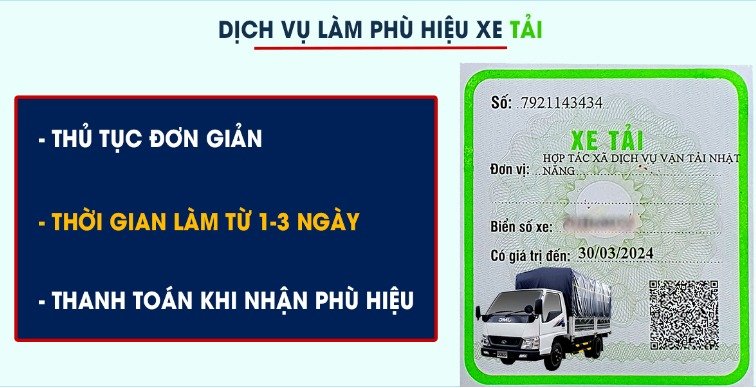 Thủ tục đăng ký làm phù hiệu xe tải